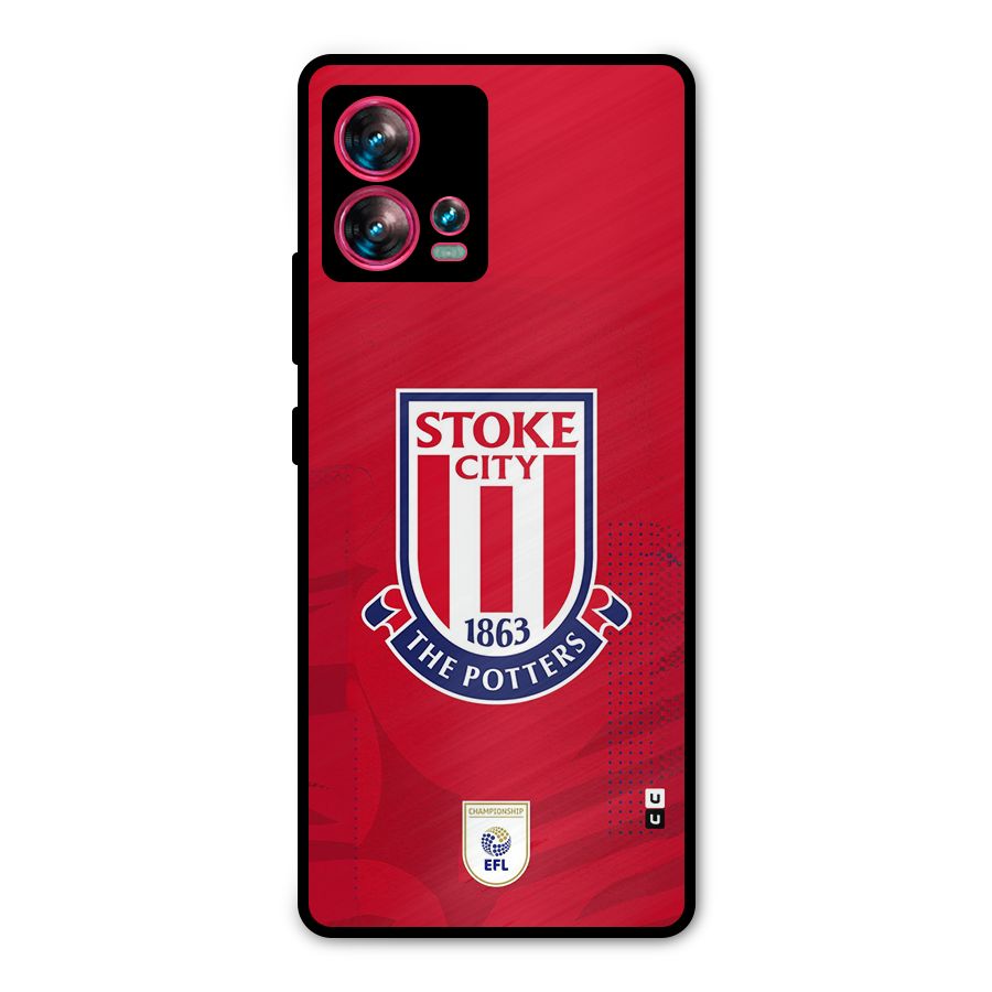 Stoke City Metal Back Case for Motorola Edge 30 Fusion