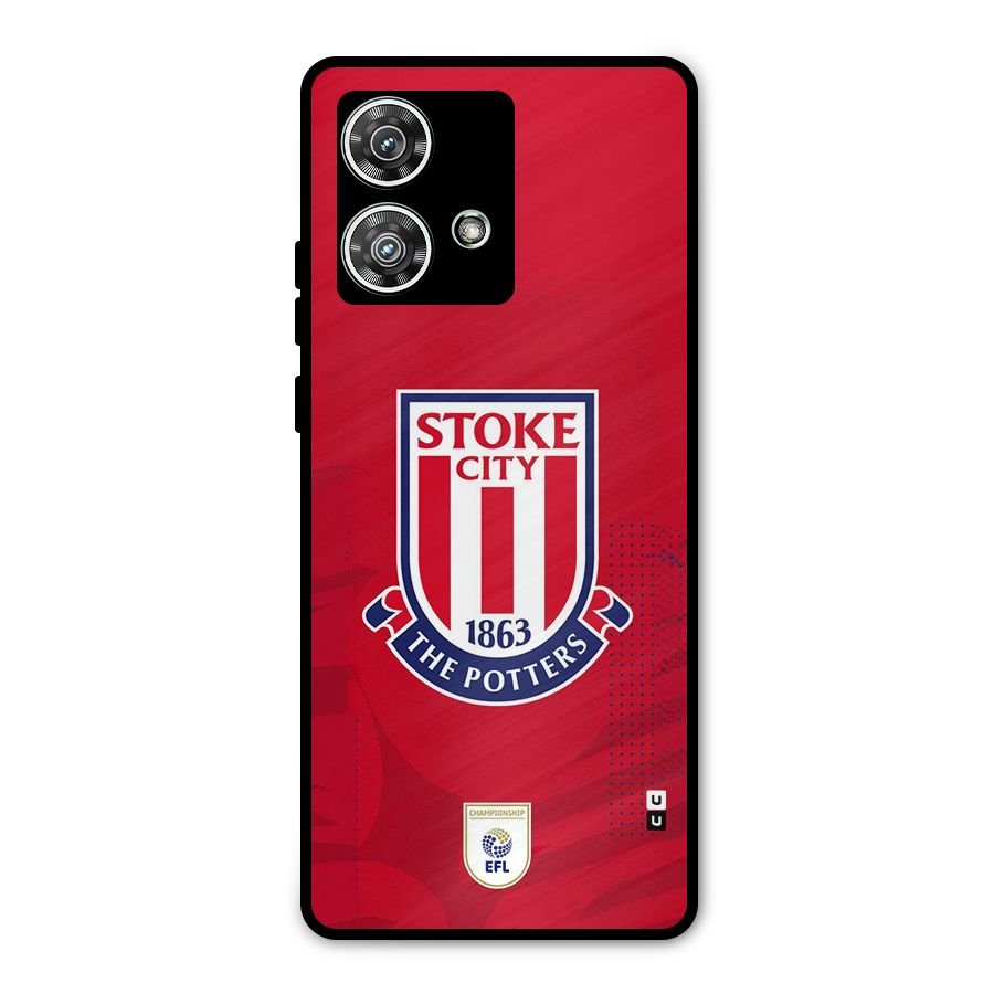 Stoke City Metal Back Case for Motorola Edge 40 Neo