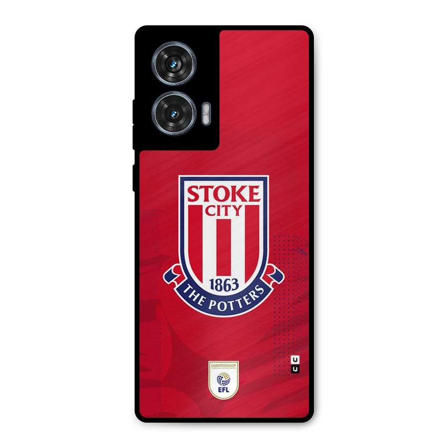 Stoke City Metal Back Case for Motorola Edge 50 Fusion