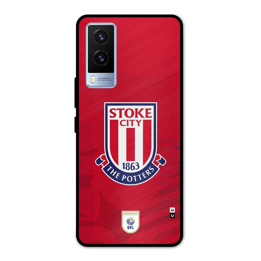 Stoke City Metal Back Case for Vivo V21e 5G