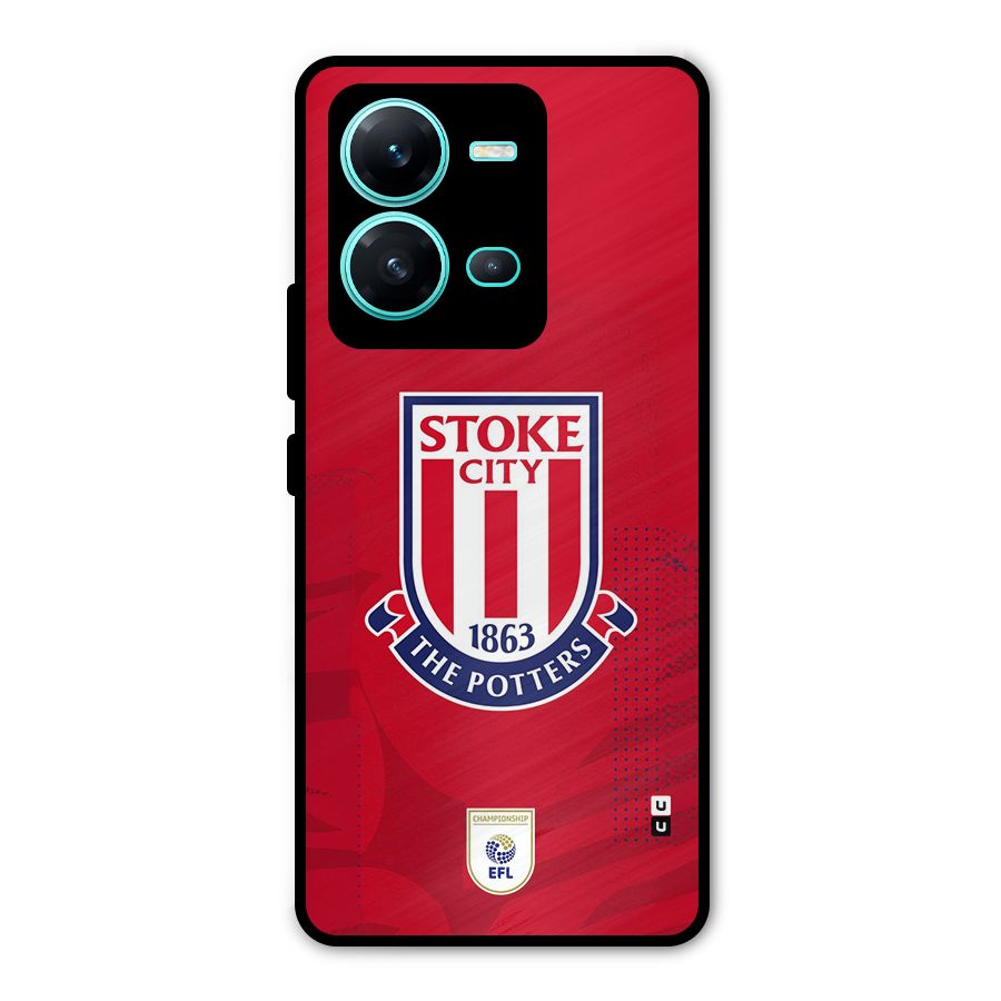 Stoke City Metal Back Case for Vivo V25