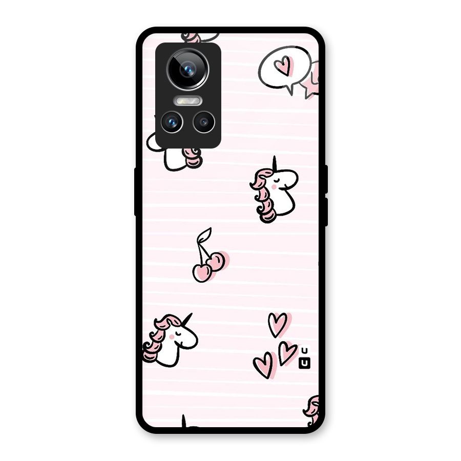 Strawberries And Unicorns Glass Back Case for Realme GT Neo 3