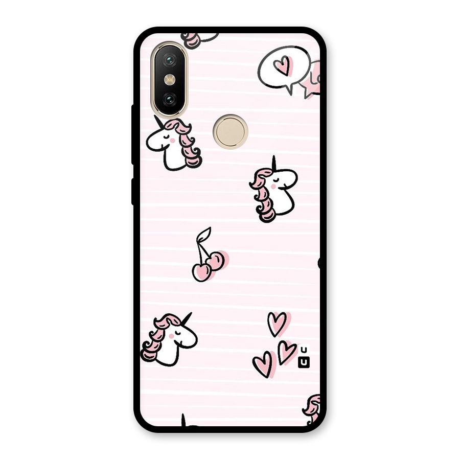 Strawberries And Unicorns Glass Back Case for Redmi A2