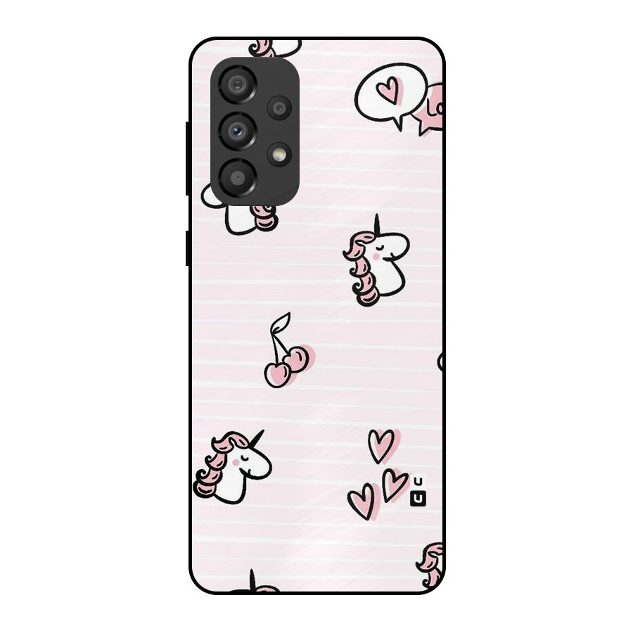 Strawberries And Unicorns Metal Back Case for Galaxy A33 5G