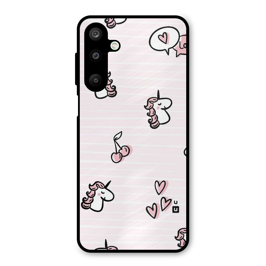 Strawberries And Unicorns Metal Back Case for Galaxy M16