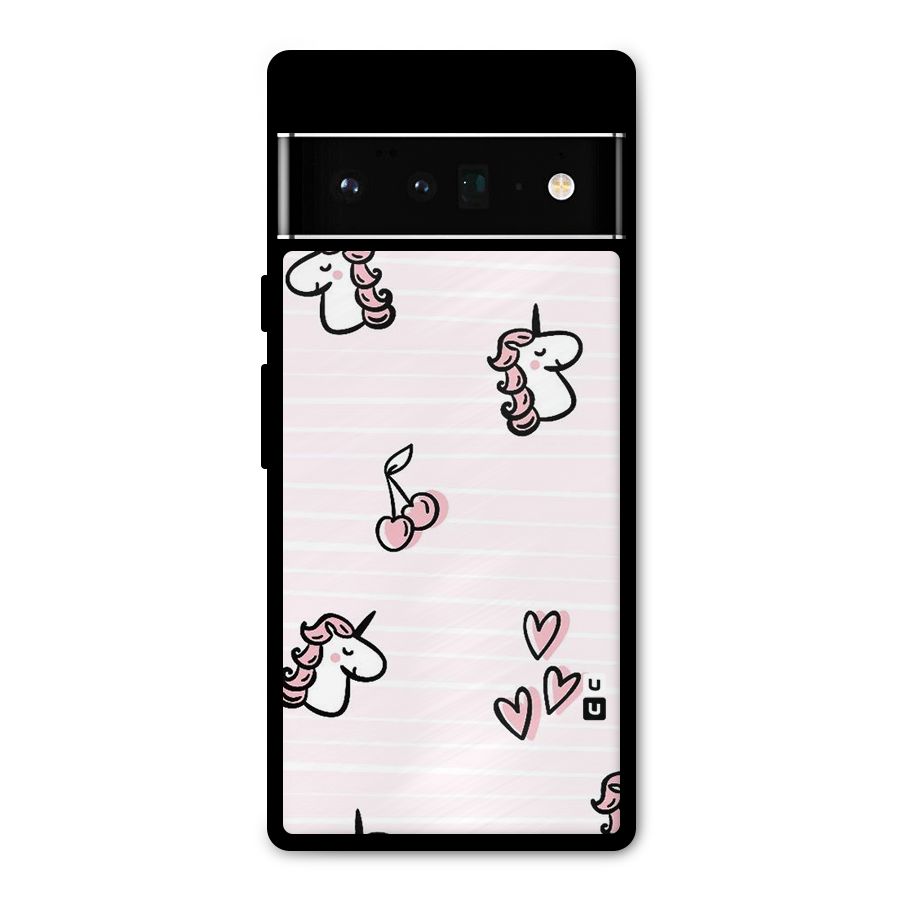 Strawberries And Unicorns Metal Back Case for Google Pixel 6 Pro