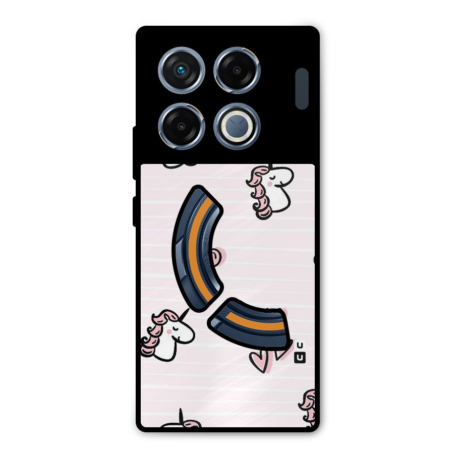 Strawberries And Unicorns Metal Back Case for Infinix GT 20 Pro