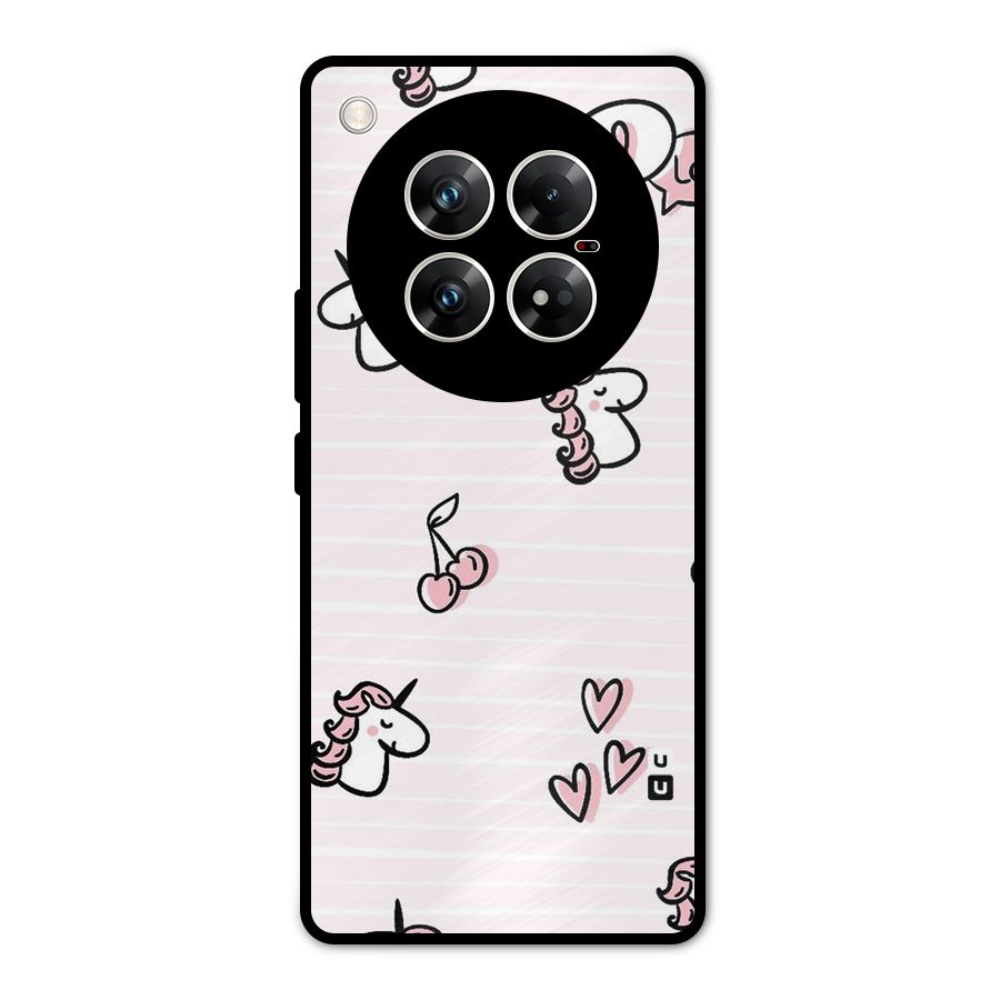 Strawberries And Unicorns Metal Back Case for Infinix Zero 40 5G