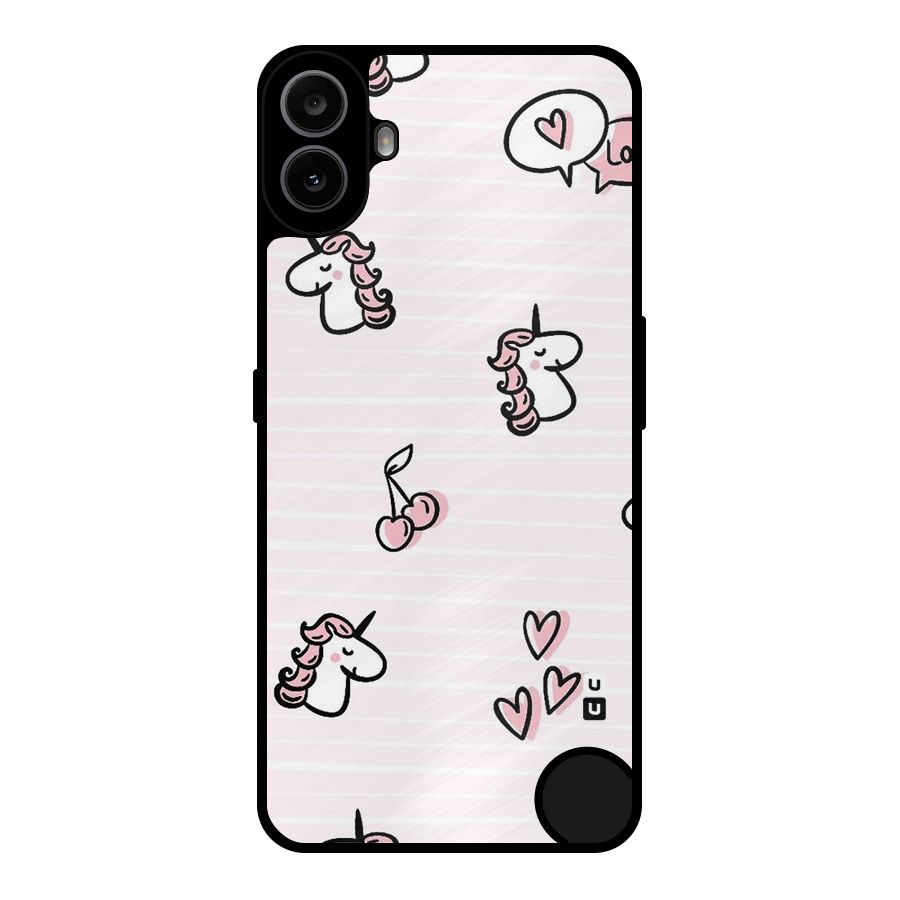 Strawberries And Unicorns Metal Back Case for Nothing CMF Phone 1