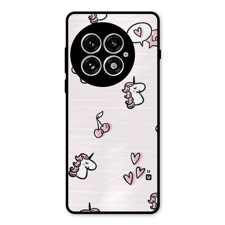 Strawberries And Unicorns Metal Back Case for OnePlus 13
