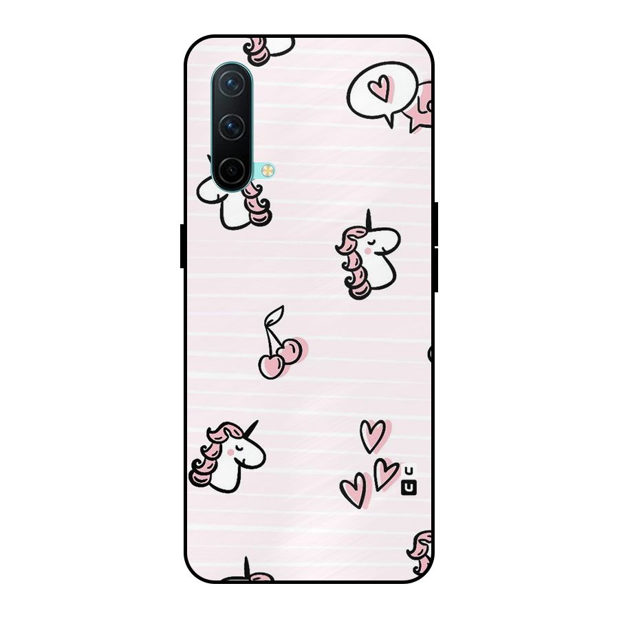 Strawberries And Unicorns Metal Back Case for OnePlus Nord CE 5G
