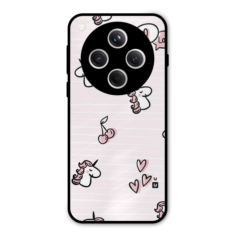 Strawberries And Unicorns Metal Back Case for Oppo Find X8