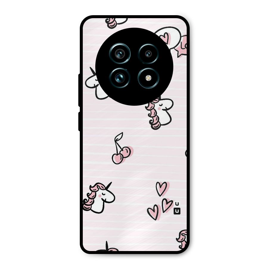 Strawberries And Unicorns Metal Back Case for Realme 13 Pro Plus