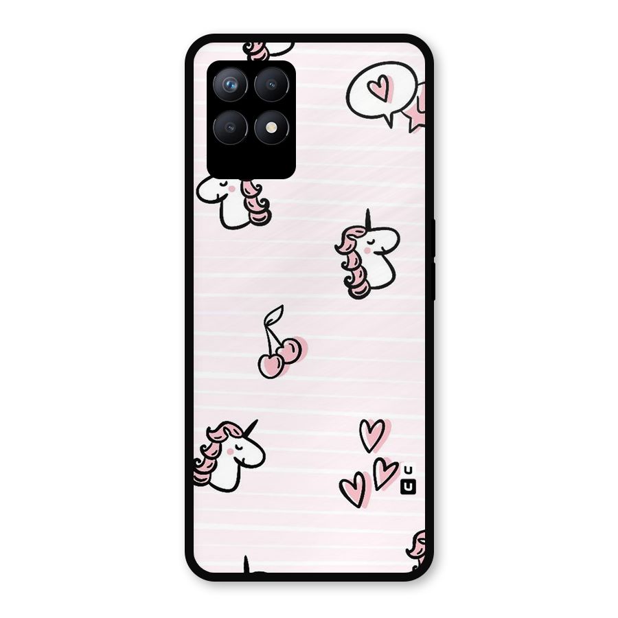 Strawberries And Unicorns Metal Back Case for Realme 8i