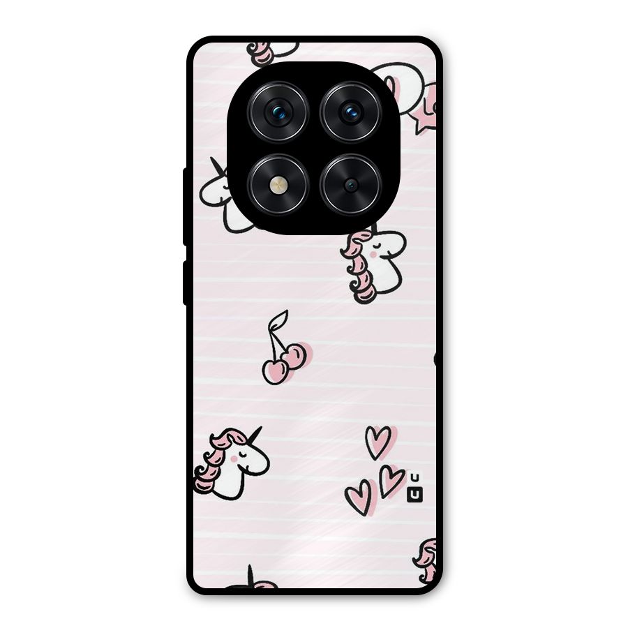 Strawberries And Unicorns Metal Back Case for Redmi Note 14 Pro 5G