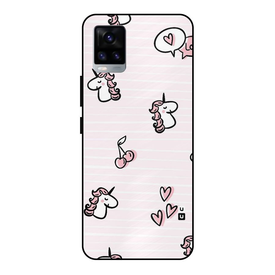 Strawberries And Unicorns Metal Back Case for Vivo V20