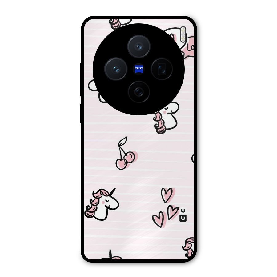 Strawberries And Unicorns Metal Back Case for Vivo X200