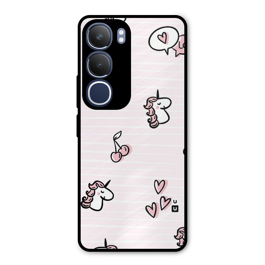 Strawberries And Unicorns Metal Back Case for Vivo Y29
