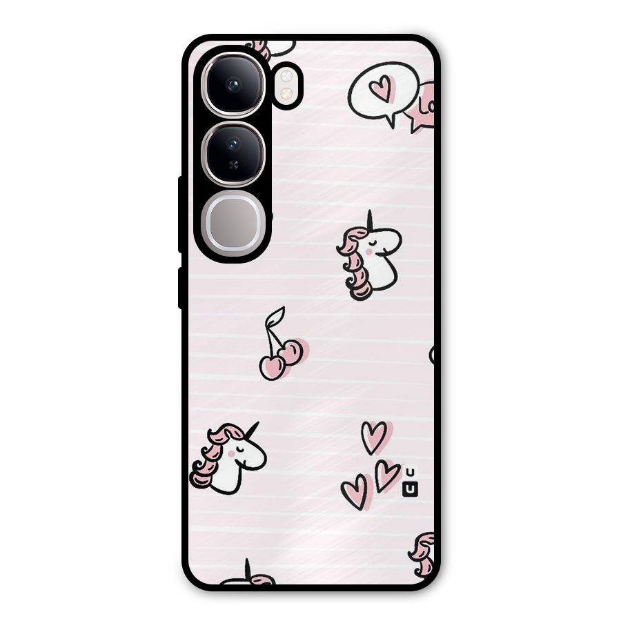Strawberries And Unicorns Metal Back Case for Vivo Y300