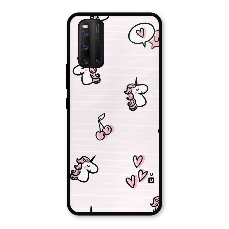 Strawberries And Unicorns Metal Back Case for iQOO 3