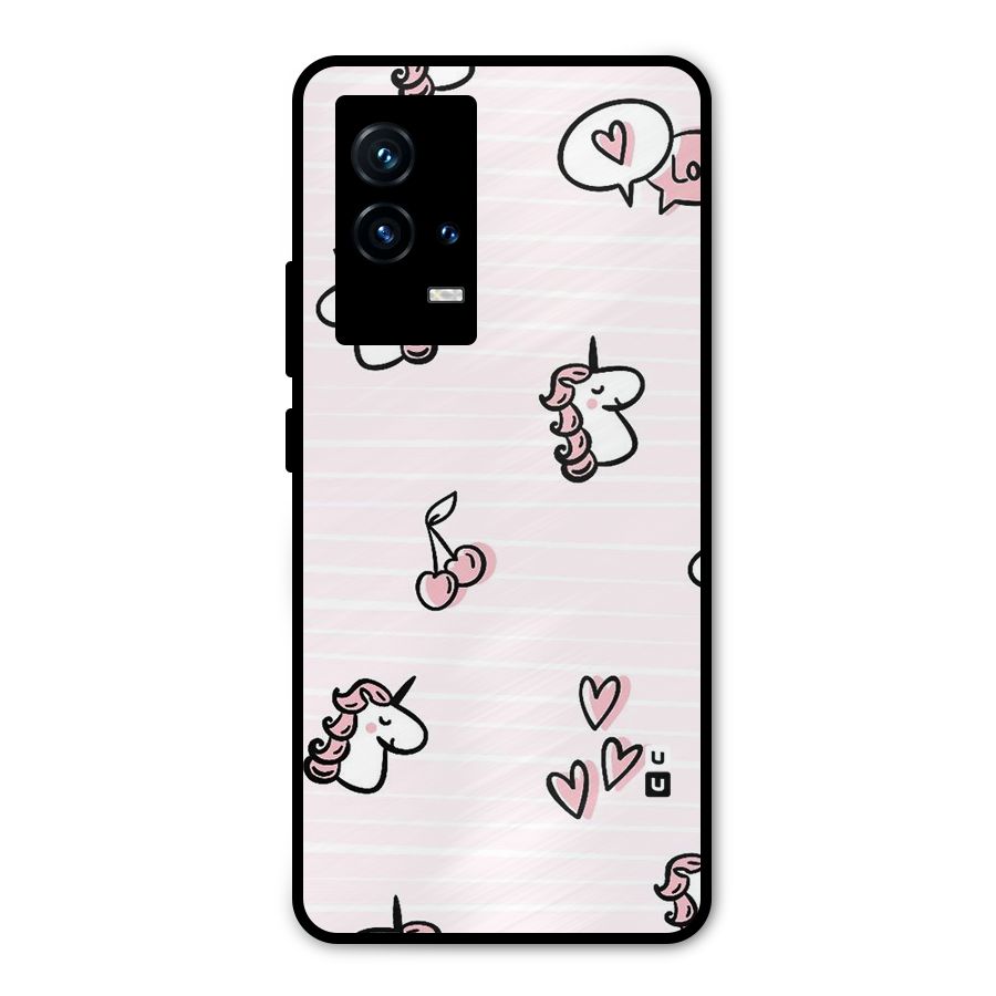 Strawberries And Unicorns Metal Back Case for iQOO 9 5G