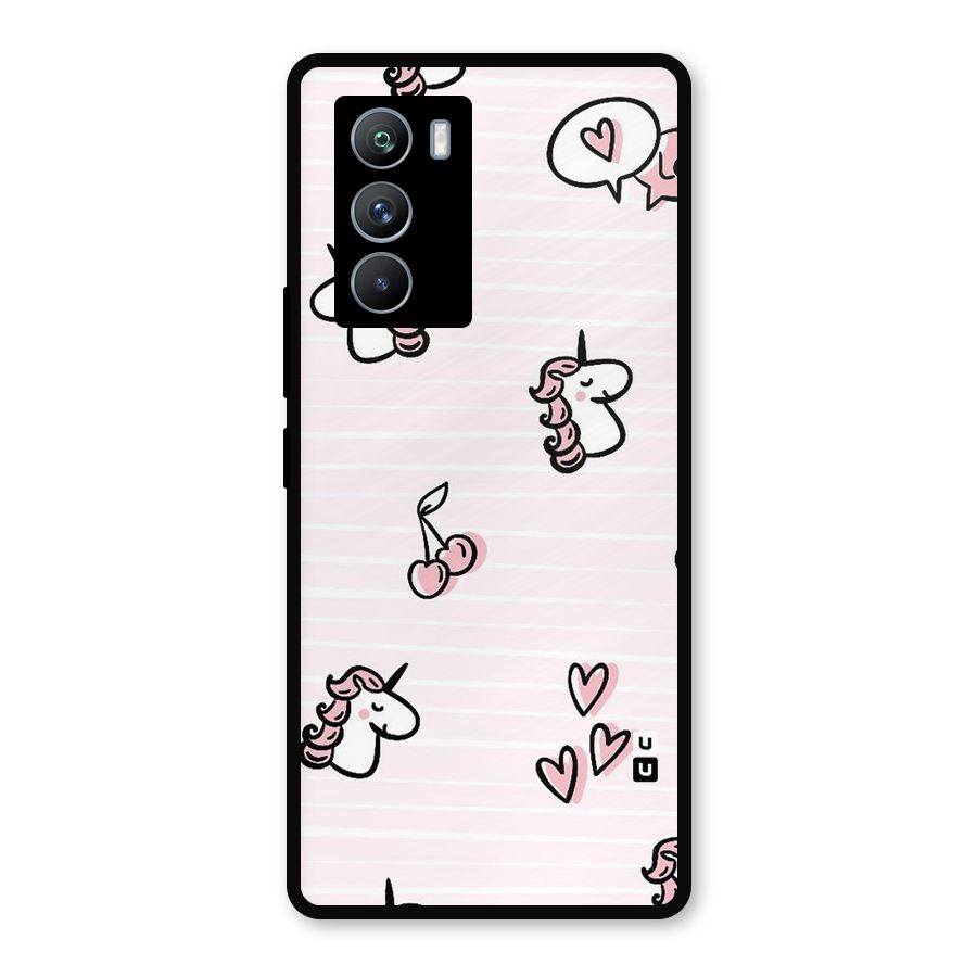 Strawberries And Unicorns Metal Back Case for iQOO 9 SE