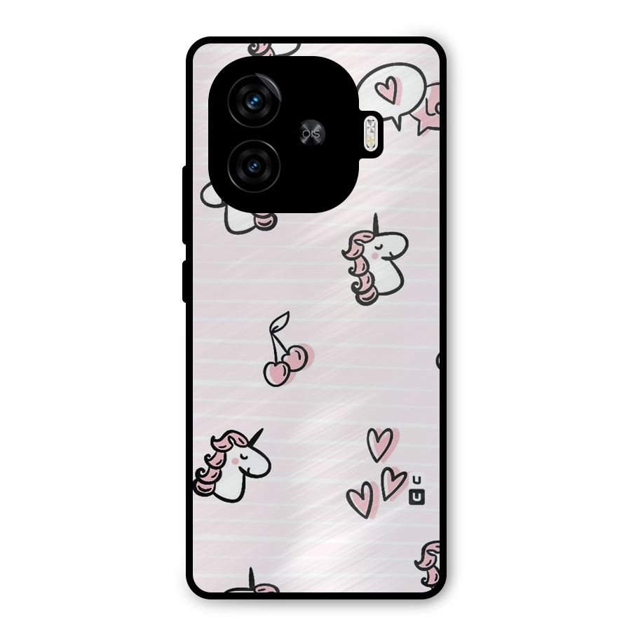Strawberries And Unicorns Metal Back Case for iQOO Neo 10R