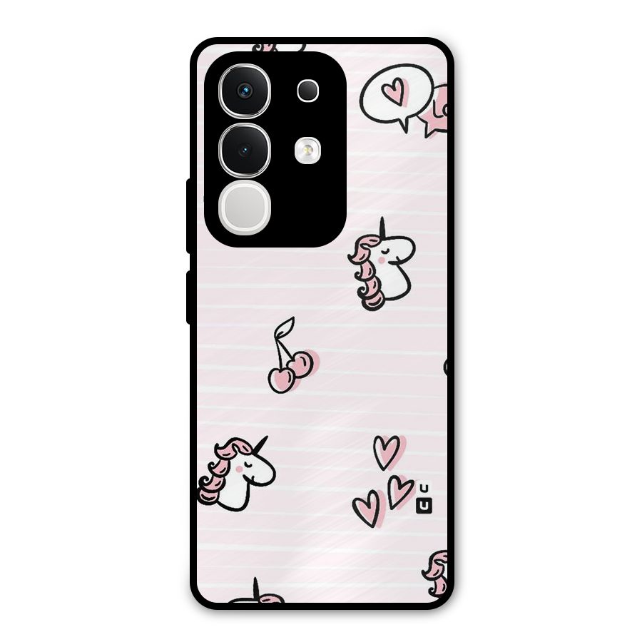 Strawberries And Unicorns Metal Back Case for iQOO Z10x