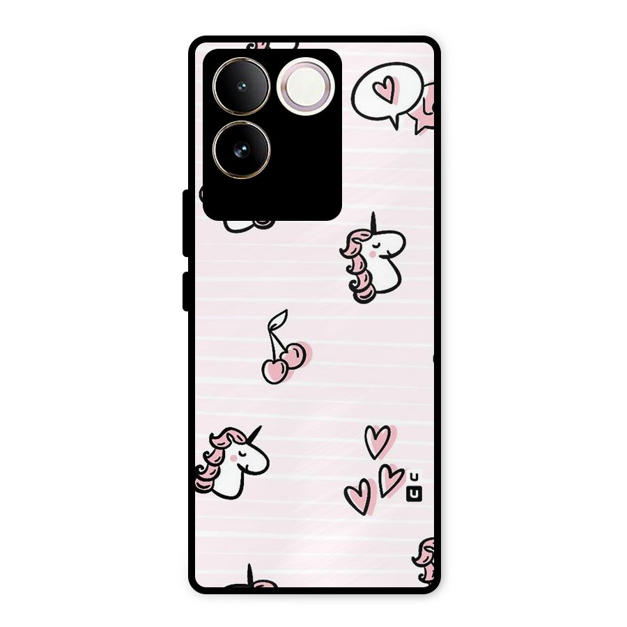 Strawberries And Unicorns Metal Back Case for iQOO Z7 Pro