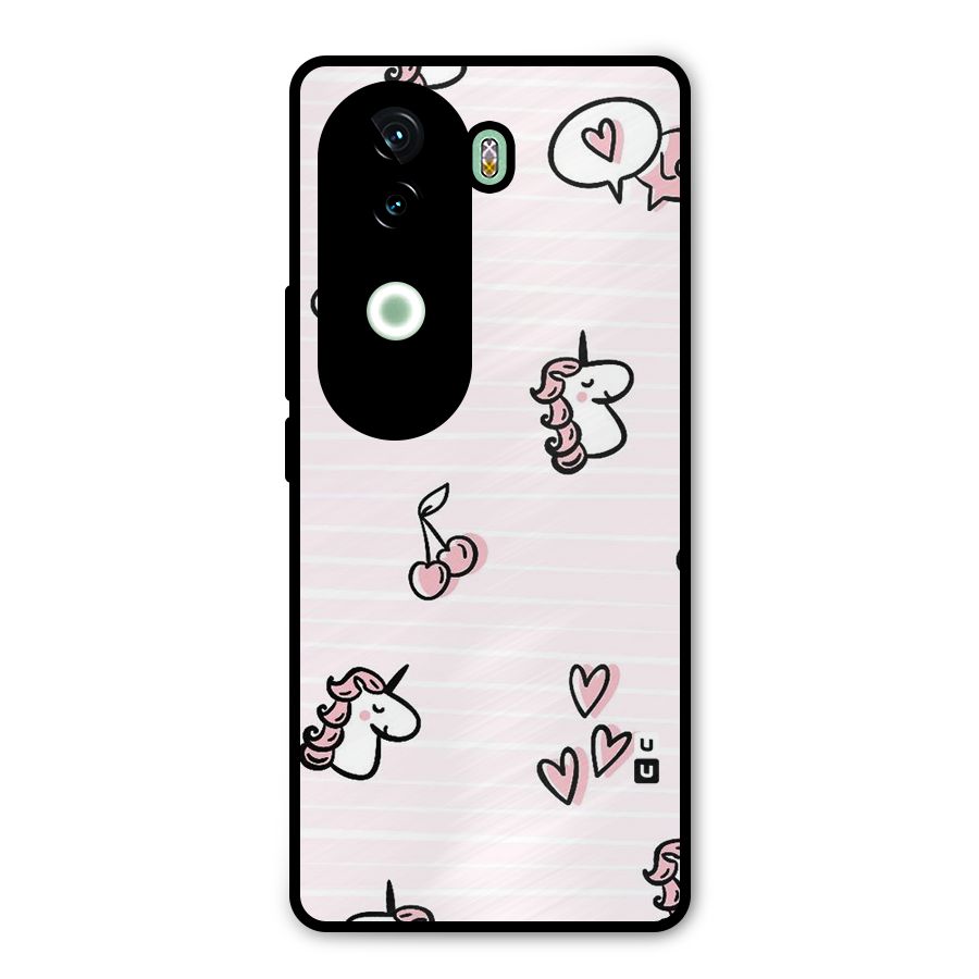 Strawberries And Unicorns Metal Back Case for iQOO Z9s