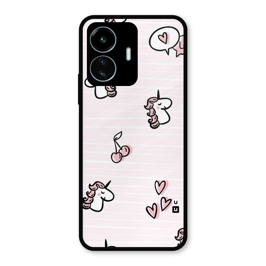 Strawberries And Unicorns Metal Back Case for vivo iQOO Z6 Lite 5G