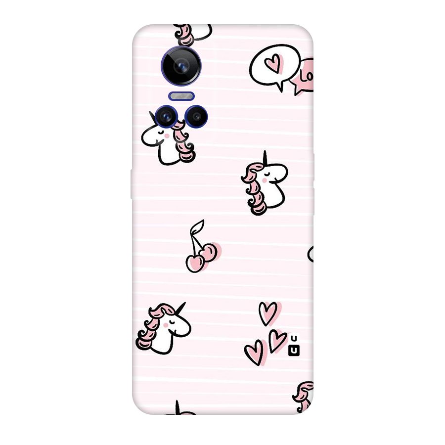 Strawberries And Unicorns Original Polycarbonate Back Case for Realme GT Neo 3