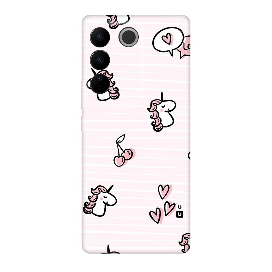 Strawberries And Unicorns Original Polycarbonate Back Case for Vivo V27