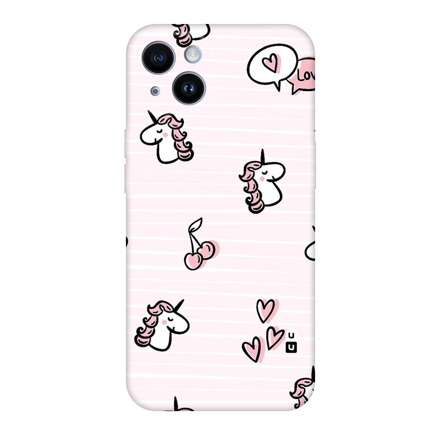 Strawberries And Unicorns Original Polycarbonate Back Case for iPhone 14