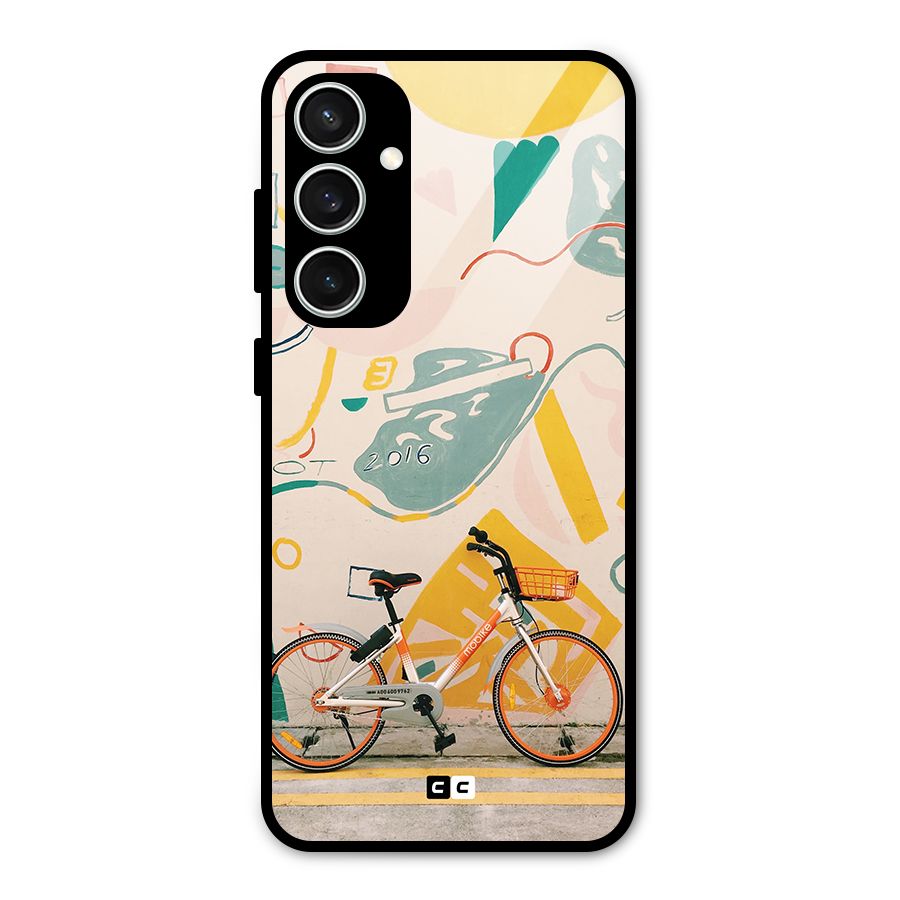 Street Art Bicycle Glass Back Case for Galaxy S23 FE