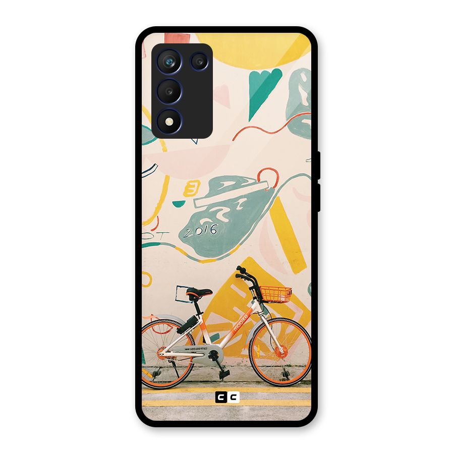 Street Art Bicycle Glass Back Case for Realme 9 5G Speed