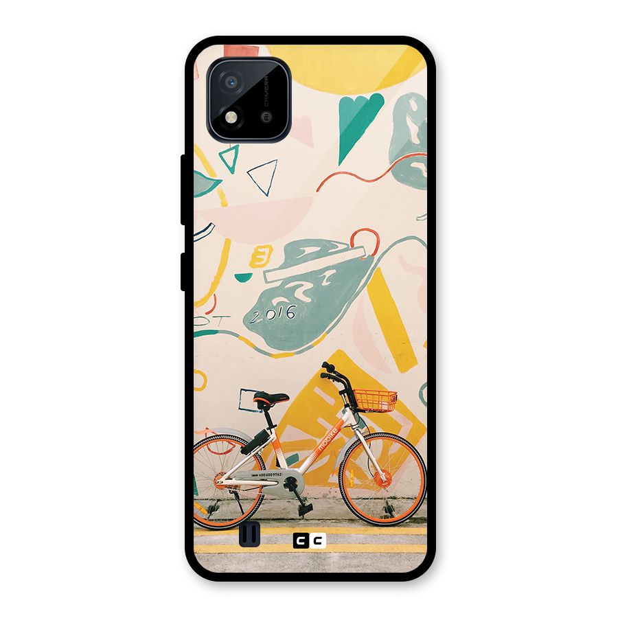 Street Art Bicycle Glass Back Case for Realme C11 2021