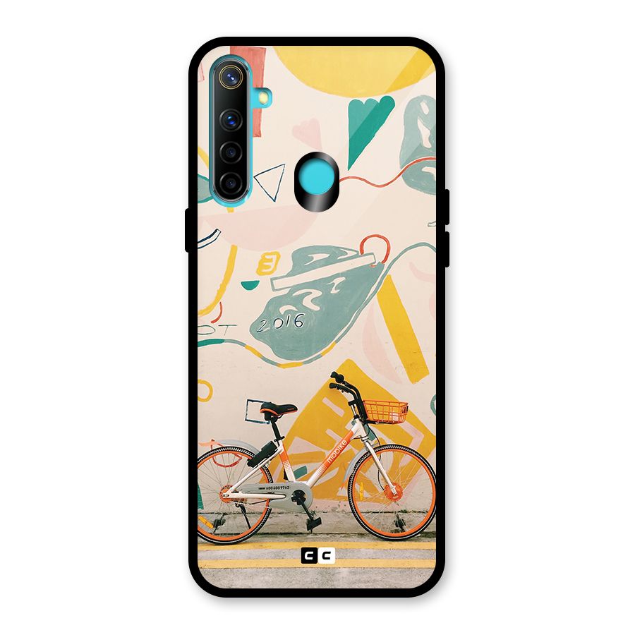 Street Art Bicycle Glass Back Case for Realme Narzo 10