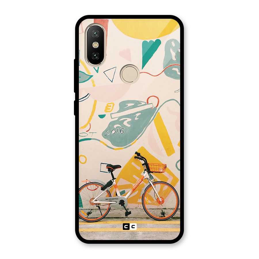 Street Art Bicycle Glass Back Case for Redmi A2