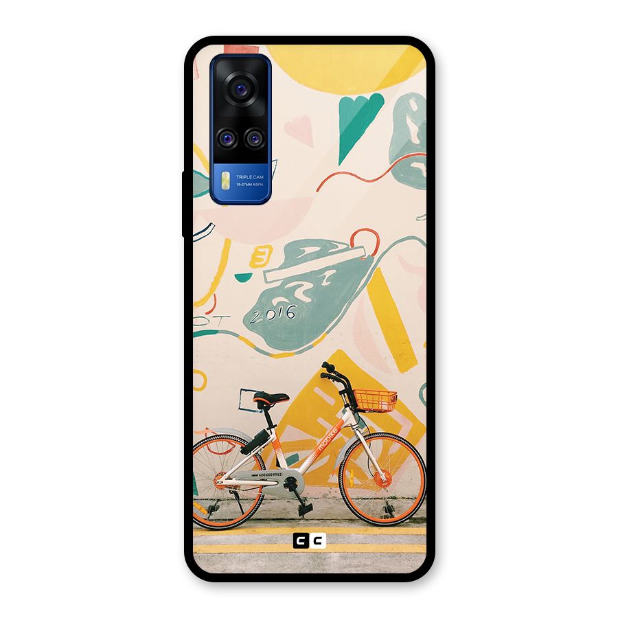 Street Art Bicycle Glass Back Case for Vivo Y31