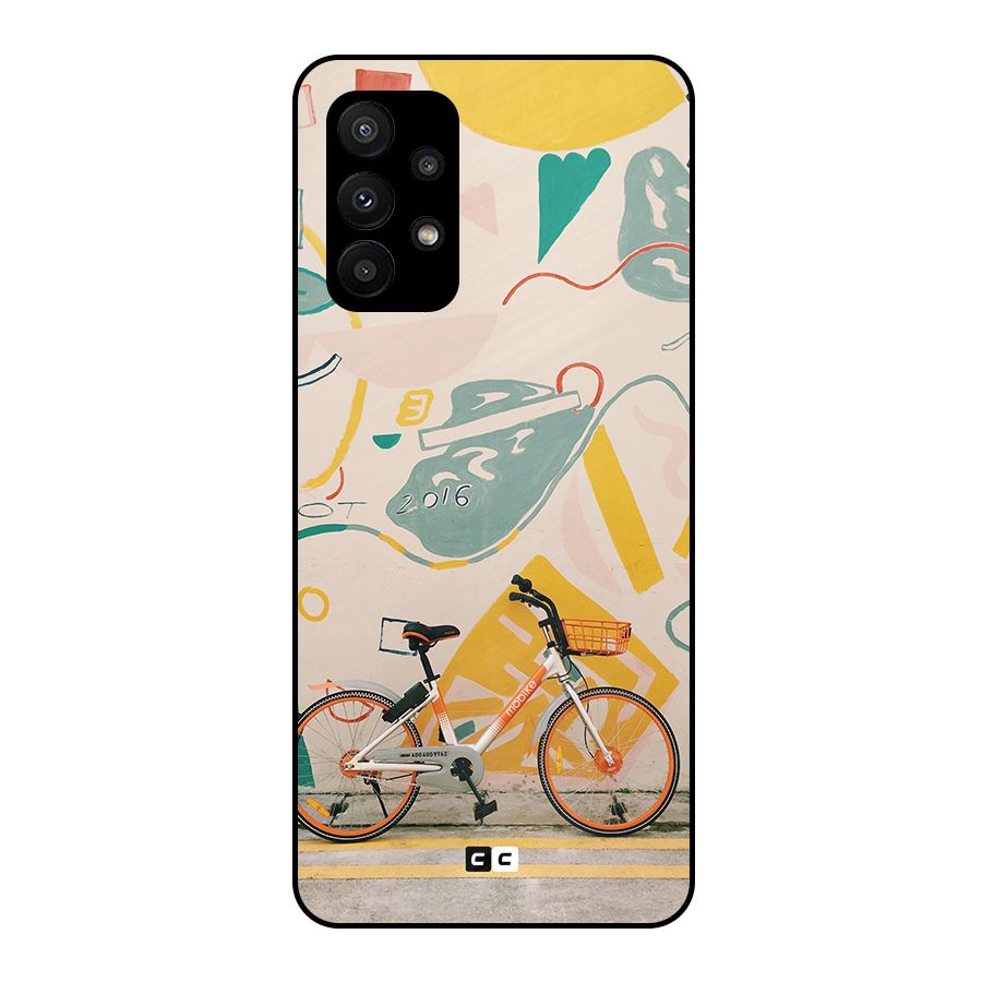 Street Art Bicycle Metal Back Case for Galaxy A23