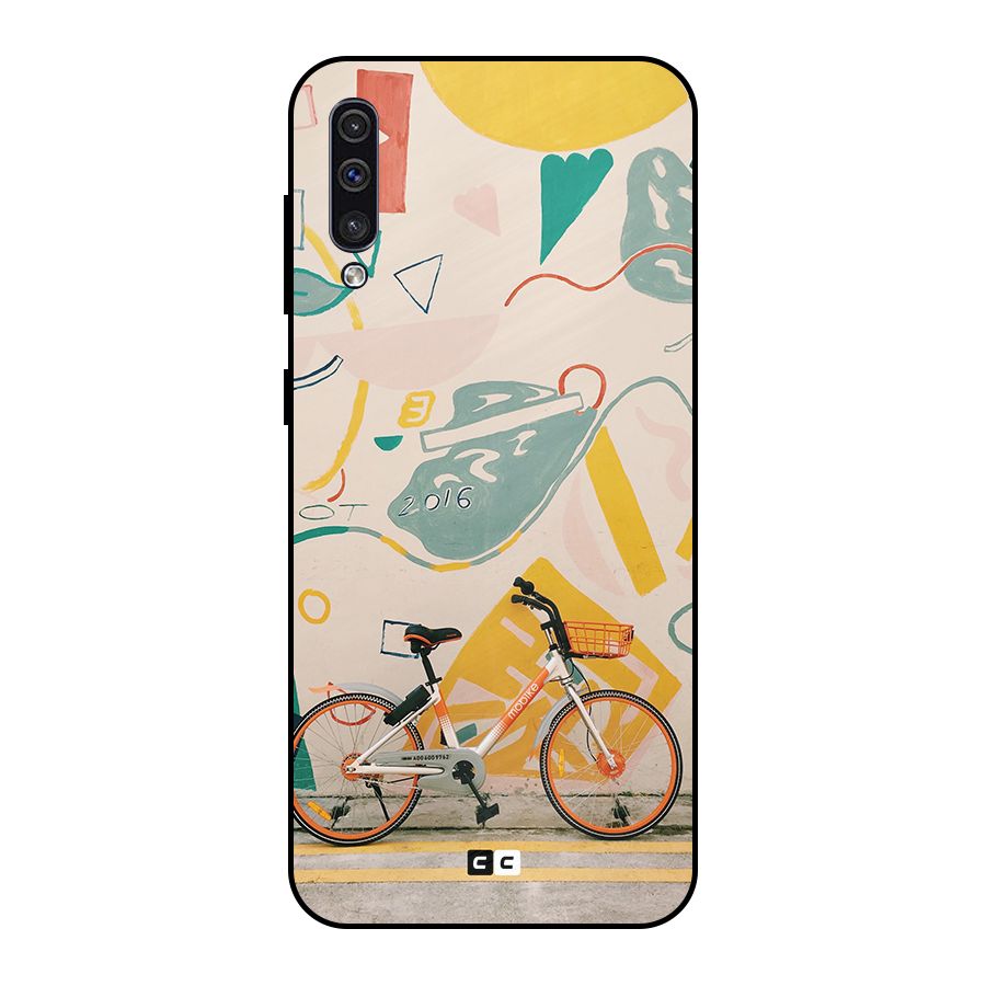 Street Art Bicycle Metal Back Case for Galaxy A30s