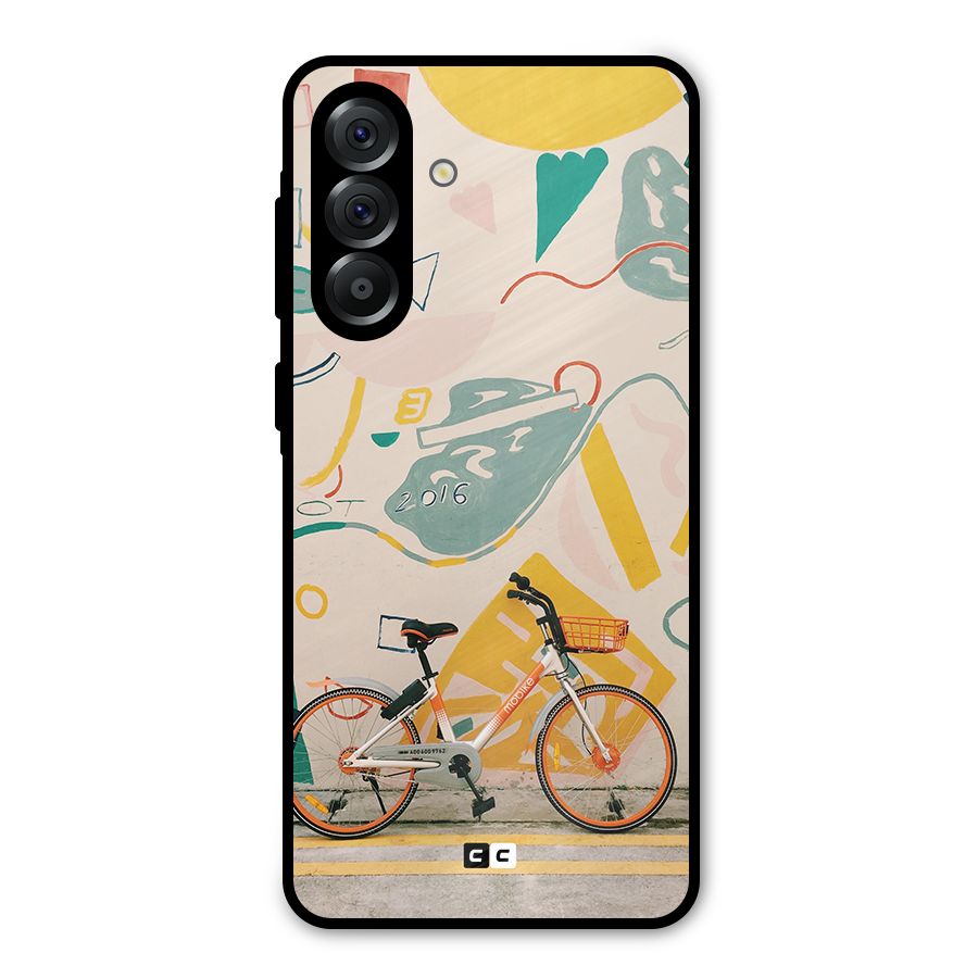 Street Art Bicycle Metal Back Case for Galaxy A36
