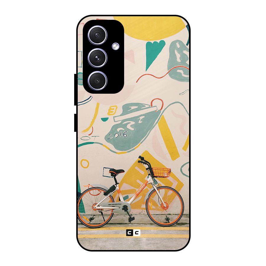 Street Art Bicycle Metal Back Case for Galaxy A54