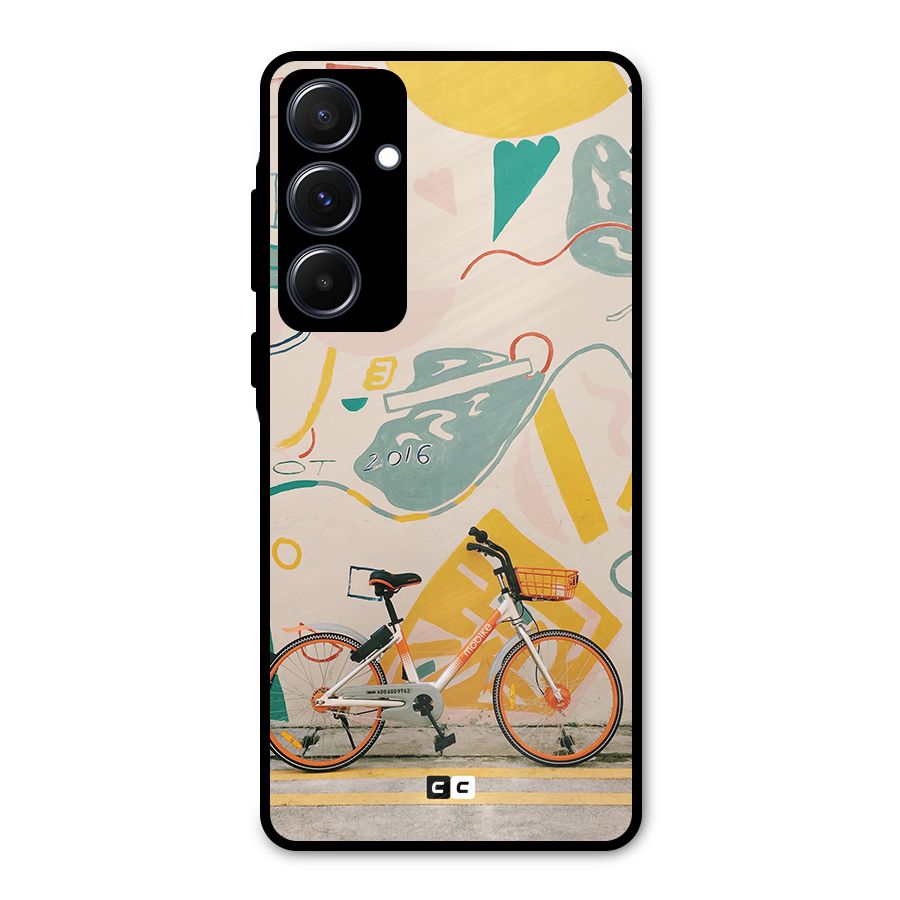 Street Art Bicycle Metal Back Case for Galaxy A55