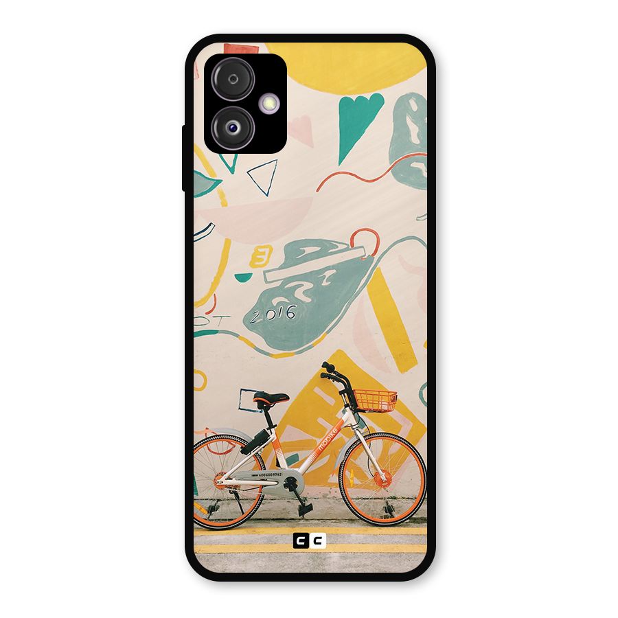 Street Art Bicycle Metal Back Case for Galaxy F14