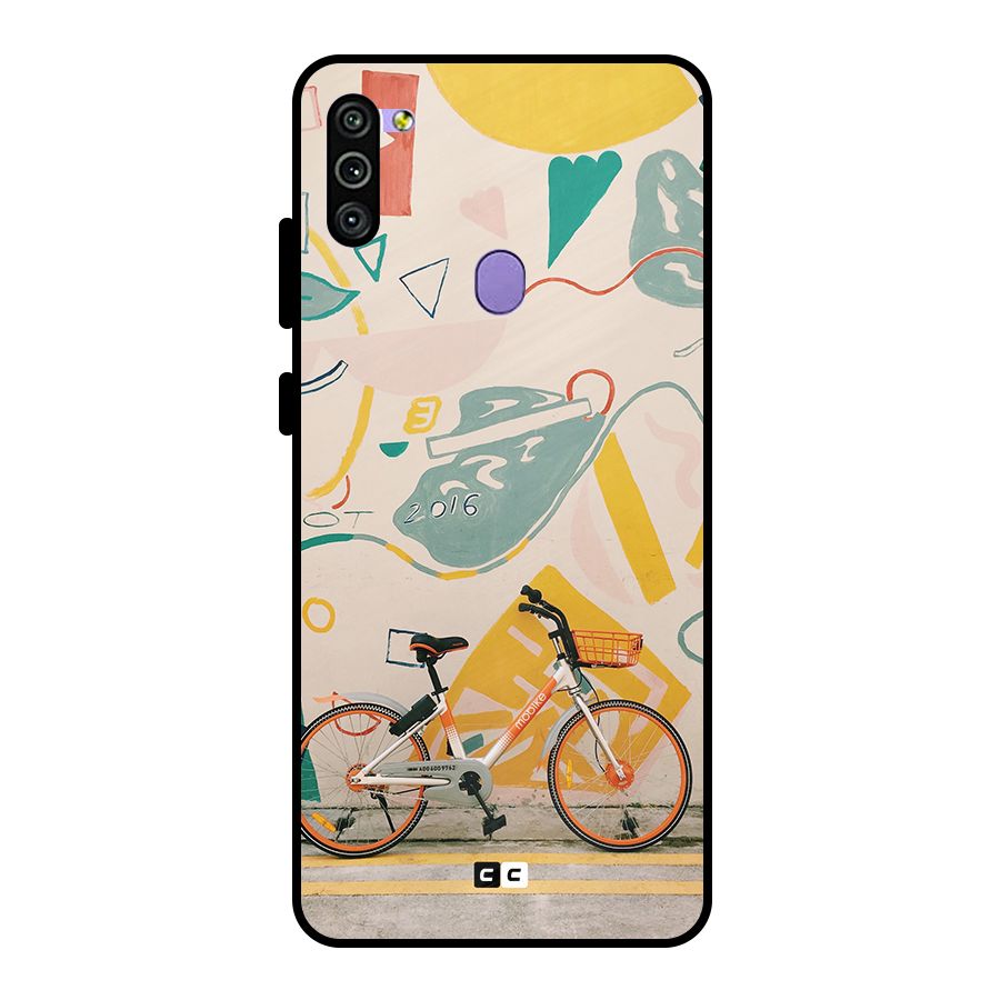 Street Art Bicycle Metal Back Case for Galaxy M11