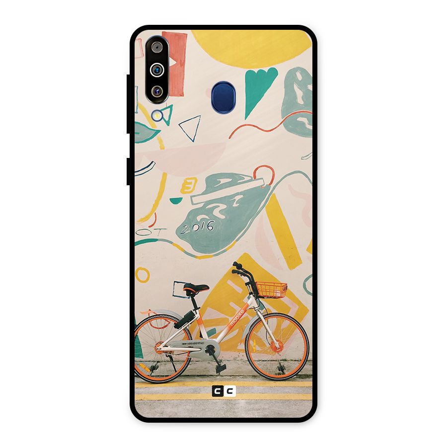 Street Art Bicycle Metal Back Case for Galaxy M30