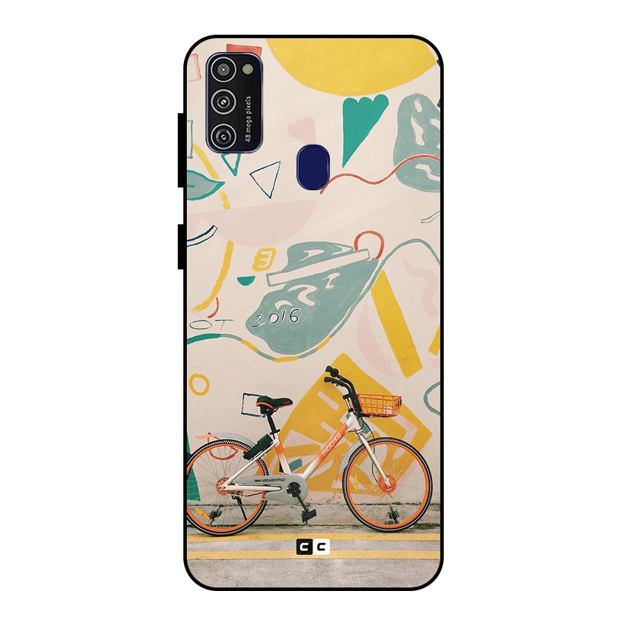 Street Art Bicycle Metal Back Case for Galaxy M30s