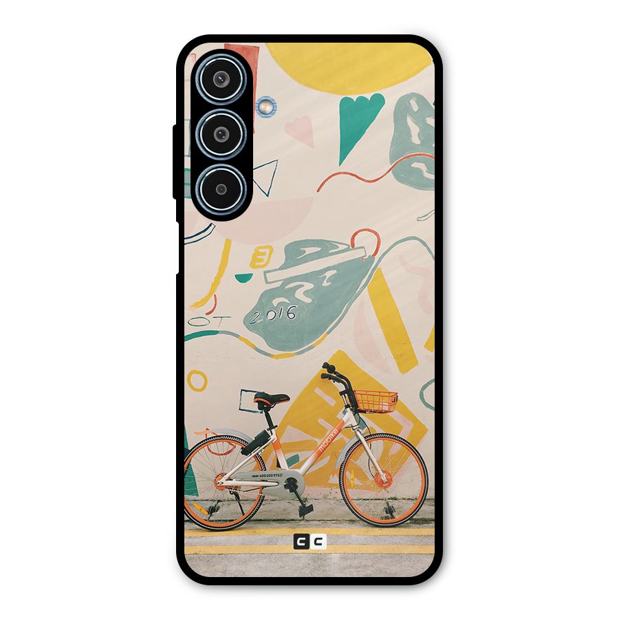 Street Art Bicycle Metal Back Case for Galaxy M35